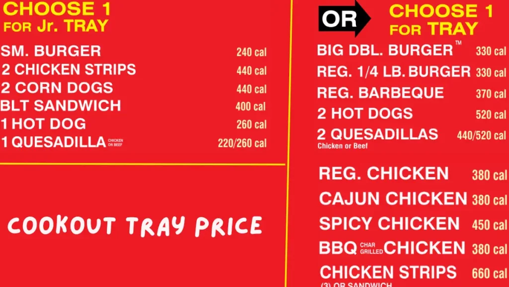 Cookout Tray Price