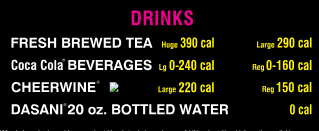 Cook Out Drinks Menu