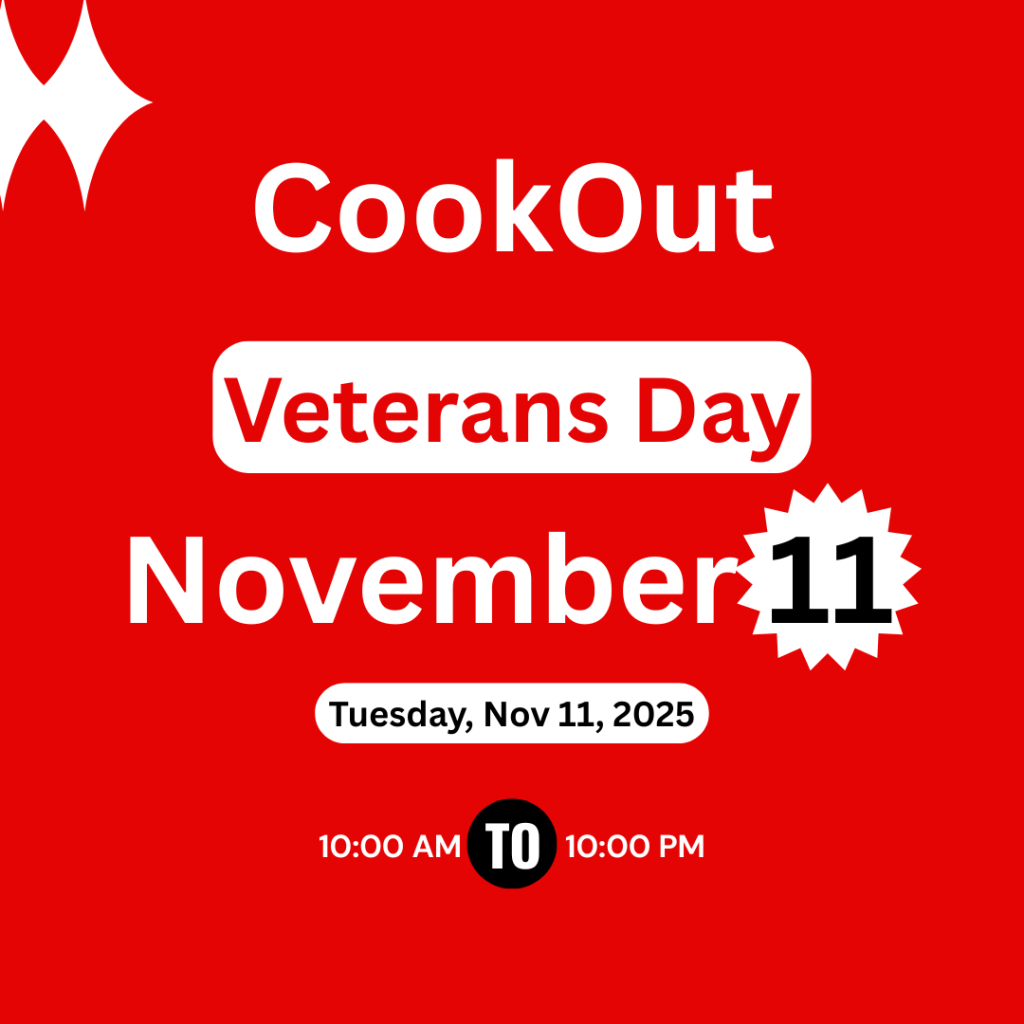 Is CookOut Open On Veterans Day 2025