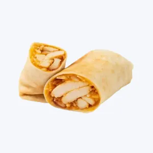Cookout Cajun chicken wrap with smoky spices and fresh ingredients