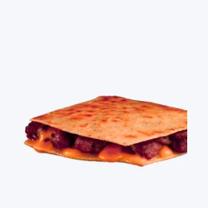 Cookout cheese quesadilla with warm tortilla and melted cheese filling
