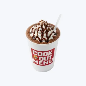 Cookout Chocolate Malt milkshake with malted milk blended in
Chocolate