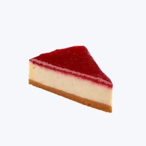 cook outs classic cheesecake slice with smooth cream cheese filling