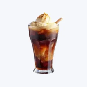 Cookout Coke float with classic cola and vanilla ice cream