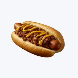 Cookout chili dog with rich chili and classic toppings