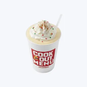 Cookout Fresh Eggnog milkshake seasonal holiday special