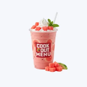 Cookout Fresh Watermelon milkshake with real watermelon July through August