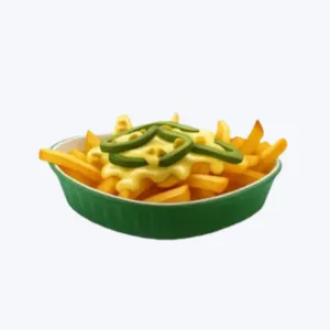 CookOut jalapeño cheese fries with real pepper heat and melted cheese