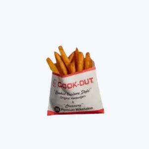 Explore CookOut large fries hot salted ready and to eat