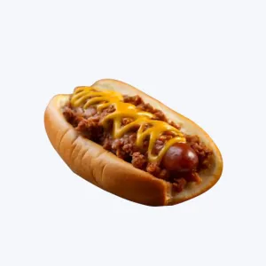 Cookout Mexi hot dog with chili, cheese, and bold toppings