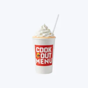 Cookout Orange Push-up milkshake with creamy orange swirl