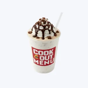 Reese's® Cup milkshake with peanut butter pieces at cookout 
