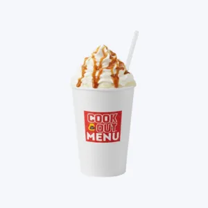 Cookout Vanilla milkshake with pure vanilla cream