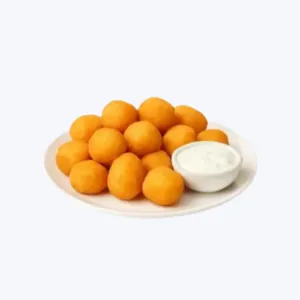 CookOut white cheddar cheese bites crunchy shell melted cheese inside
